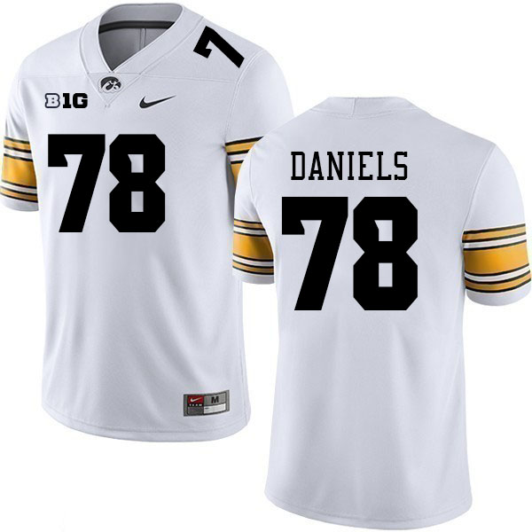 Iowa Hawkeyes #78 James Daniels College Football Jerseys Stitched Sale-White